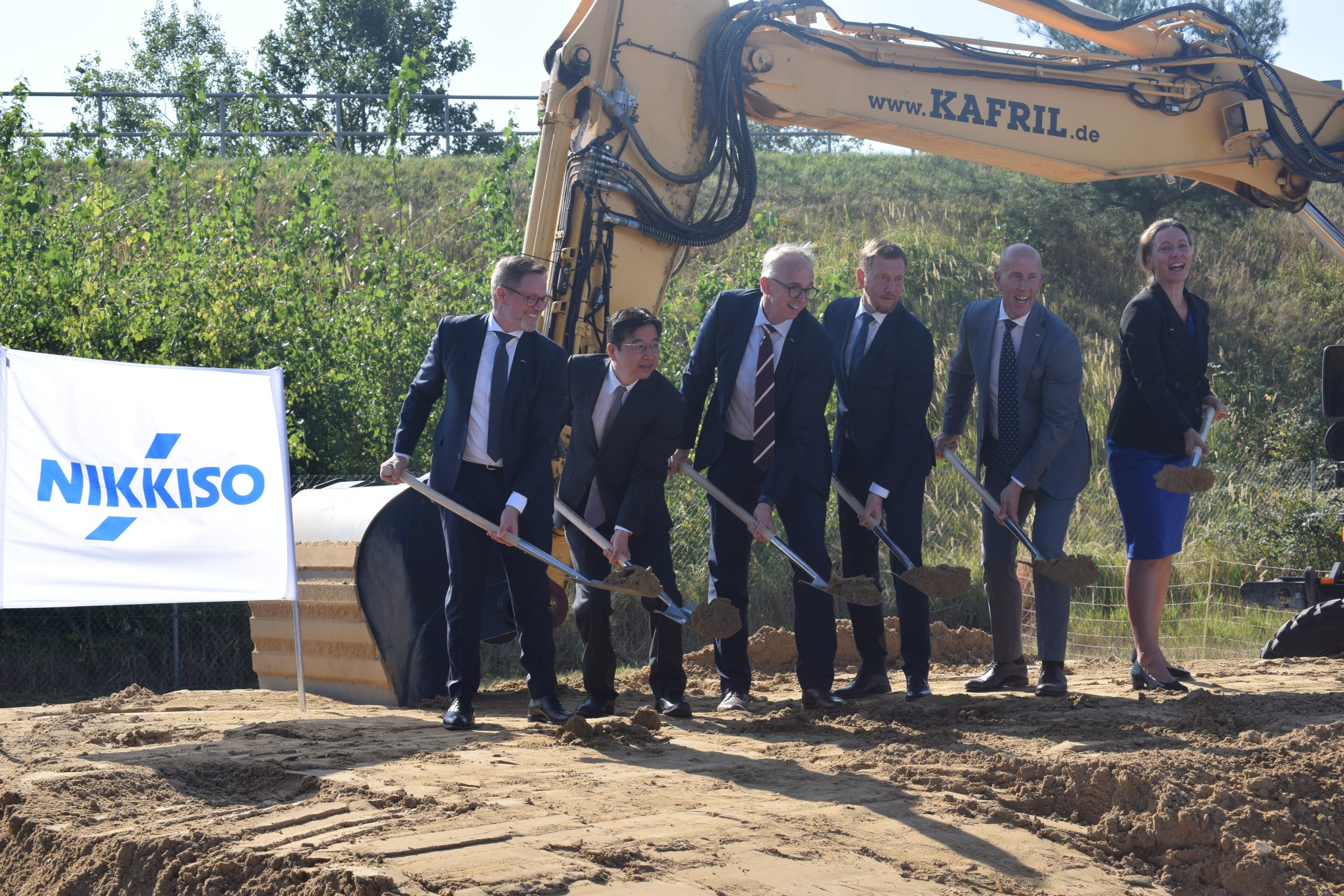 Nikkiso team groundbreaking in Germany